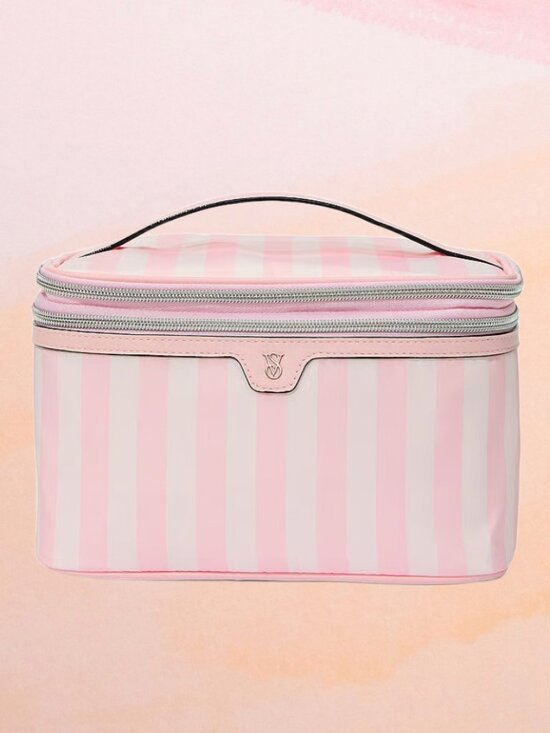 Victoria's Secret Handbags - Victoria's Secret Express Train Case Heritage Stripe NWT